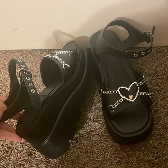 Wedge goth sandals! - Picture 1 of 1